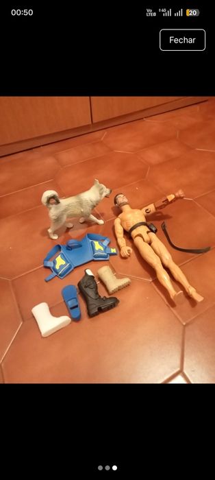 Action Man Nórdico com Lobo Vintage