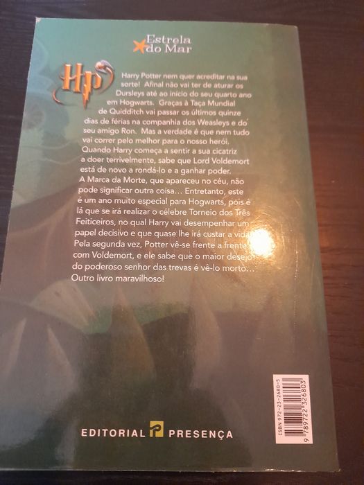 Livro Harry Potter e o cálice de Fogo