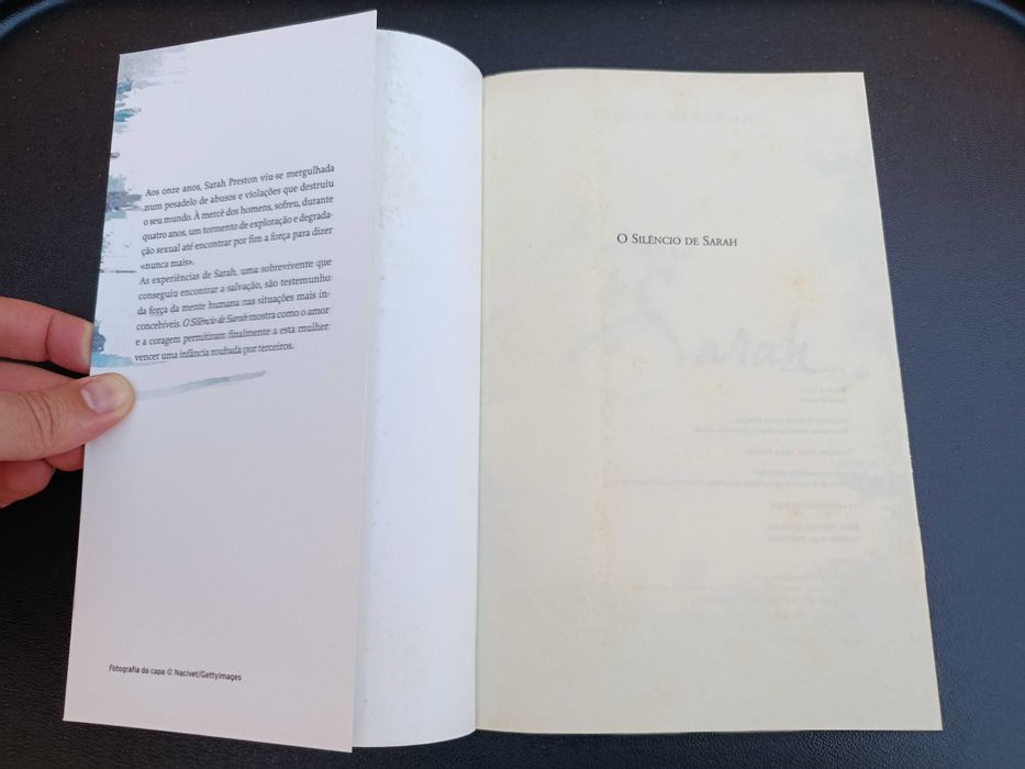Livro "O Silêncio de Sarah", Sarah Preston