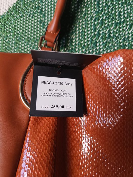 Nowa z metką torebka karmelowa nobo
