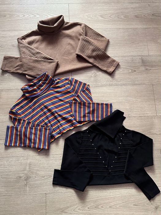 Женский набор: кофта-водолазка S-M; жіночі гольфи; светр под шею (лот)