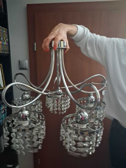 Lampa wisząca z kryształkami