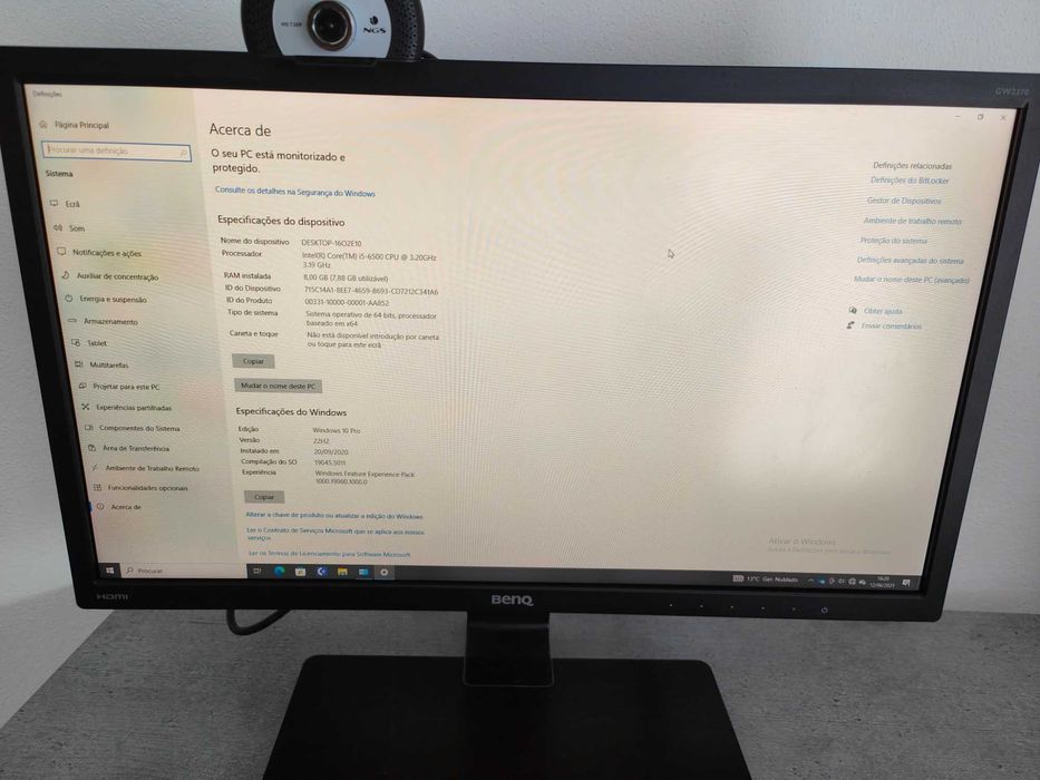 PC Zalman Z3 plus + monitor + rato + teclado + webcam