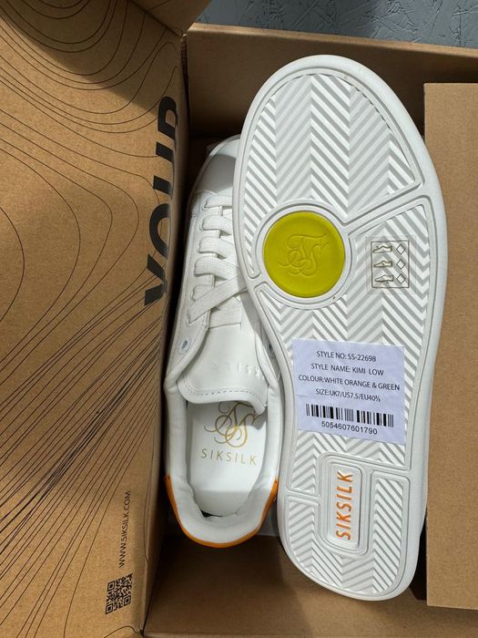 Nowe trampki sneakersy damskie SIKSILK białe pomarańczowe 40 2/3