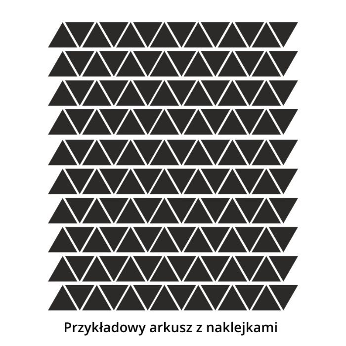 Naklejki dla dzieci na ścianę trójkąty mega zestaw 66szt.