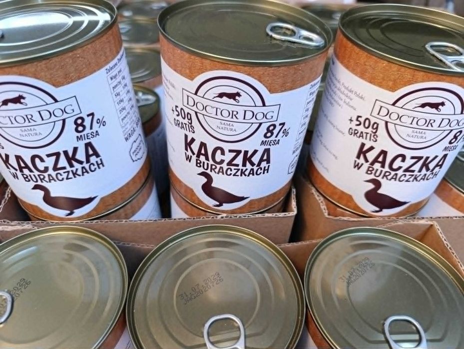 Doctor Dog Kaczka w buraczkach 850 g – 24 puszek