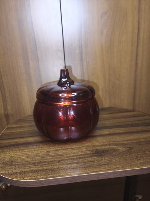 Скляний гарбуз з кришкою