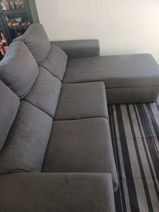 Sofa 3 lugares com chaise longue