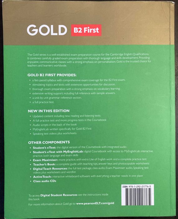 GOLD B2 First New Edition - Pearson - Livro Inglês