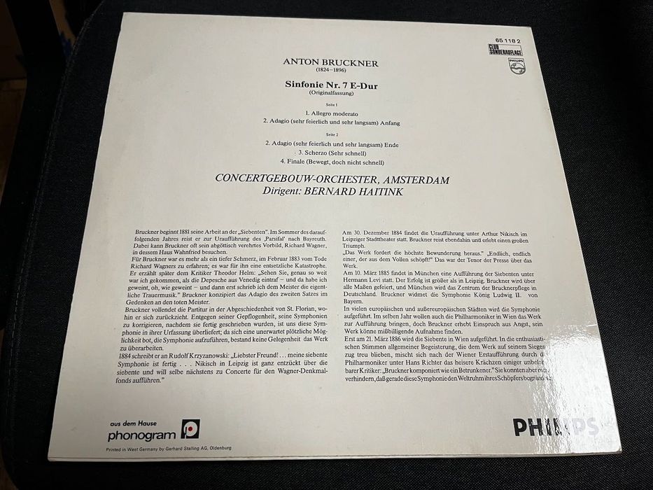 Bruckner, Concertgebouw-Orchester, Amsterdam, Bernard Haitink Sinfonie