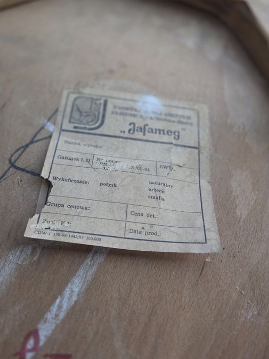 Krzesło gięte PRL z matką producenta