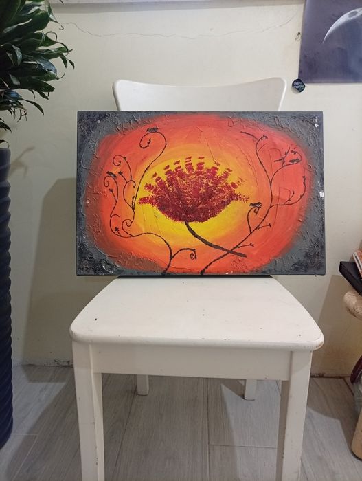 Tela pintada á mão 40 x 60