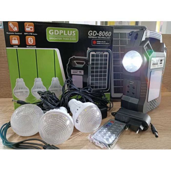 Зарядна станція GD8060 40000 mAh POWERBANK Сонячна панель Ліхтар Лампи