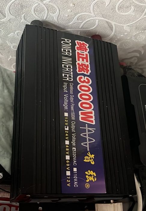 Інвертор Zhixian 24v 3000w чиста синусоїда.