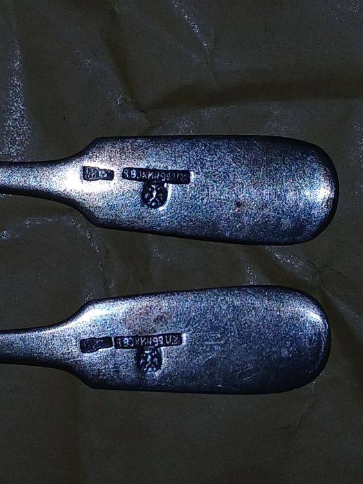 Набор серебряных ложек (6 шт), фирма Хлебникова, 84 проба, Мо скв а.