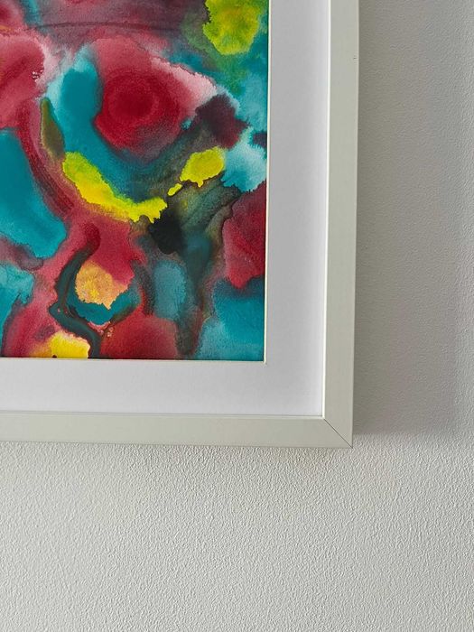 Pintura abstrata em acrílico