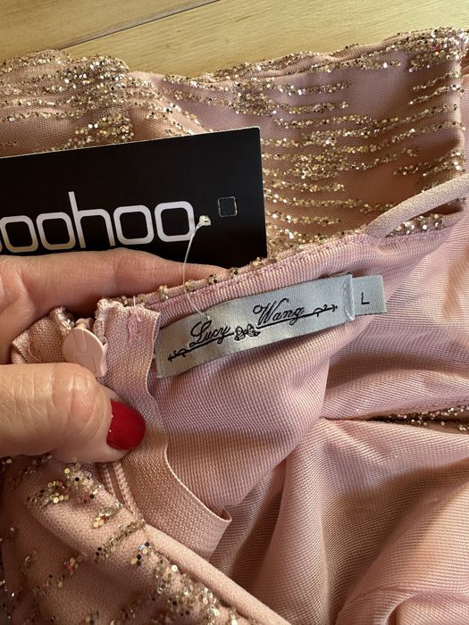Sukienka Lucy Wang boohoo rozmiar L różowa nowa