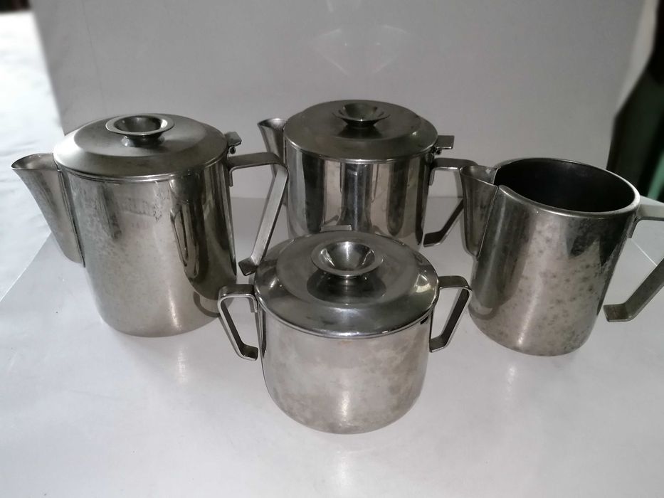 Conjunto de Bules Chã/Café em Inox (Vintage)