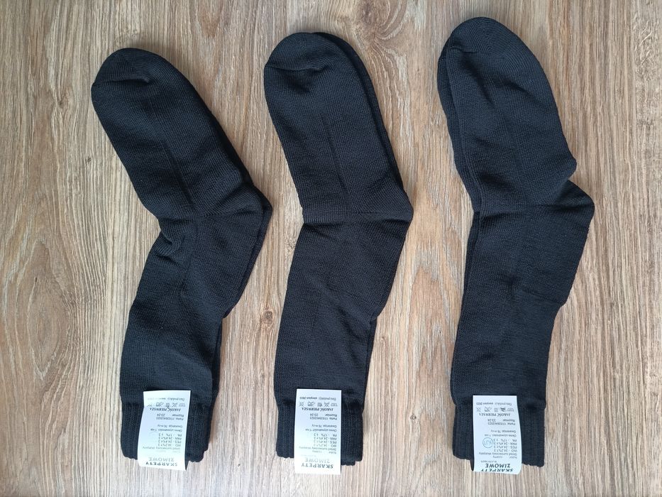 3 pary grube skarpety wojskowe roz. 38-40 MON 539 trekkingowe wełna unisex