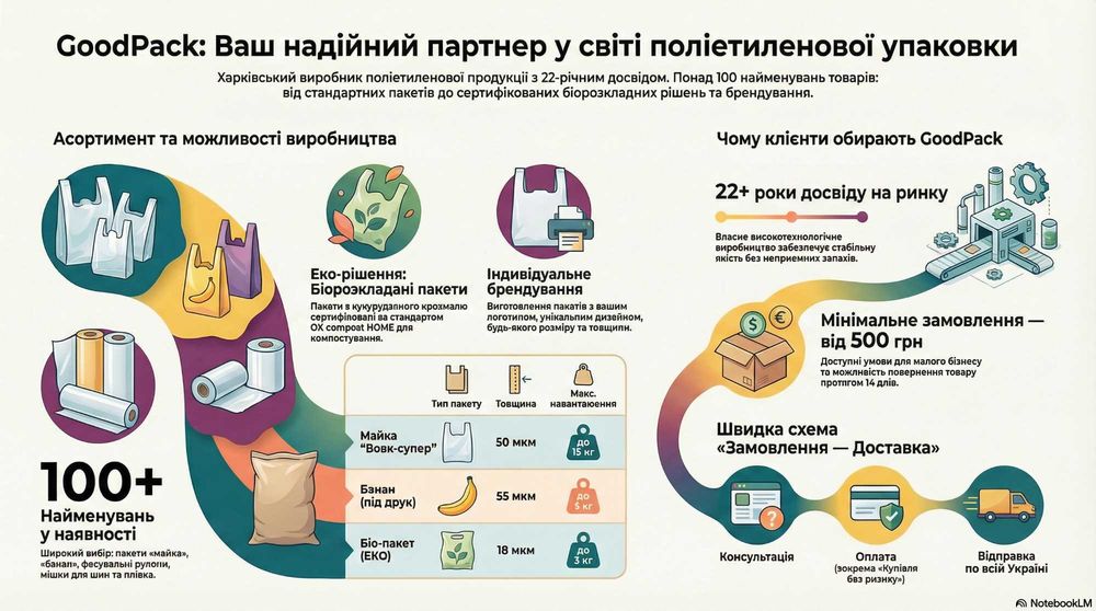 Поліетиленові мішки та вкладиші в ящик від виробника — Всі розміри