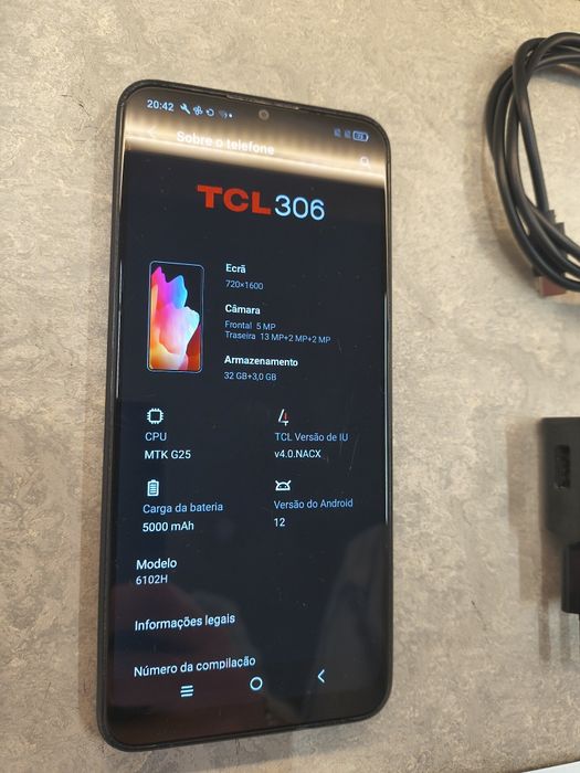 TCL 306 cinza sideral