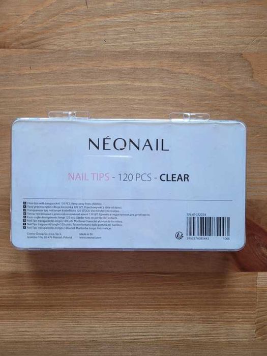 Neonail tipsy clear przezroczyste z długa kieszonką