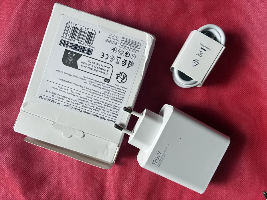 Оригінальна зарядка Xiaomi 120W та 90W HyperCharge з Turbo кабелем 6A (BHR9462EU)