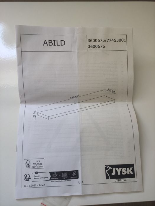 Prateleira branca de parede