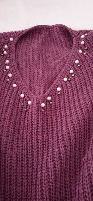 Sweter nowy fioletowy ciepły