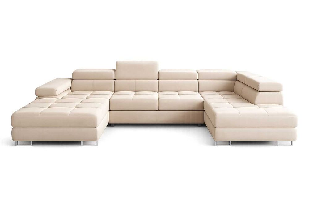 Sofa narożna / tapczan /duży narożnik U / rogówka z funkcją spania – premium | szybka realizacja