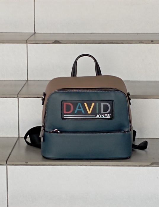 Сумка-рюкзак David Jones green- camel