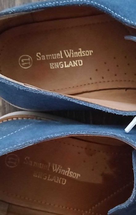 Стильные замшевые мужские туфли Samuel Windsor England 45 размер