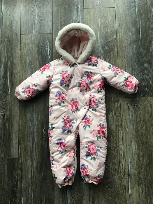 Kombinezon zimowy w kwiatki r.74/80 TU, ala newbie