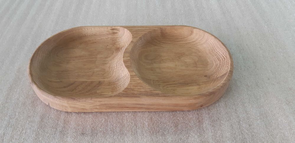 Дерев'яна тарілка. менажниця.