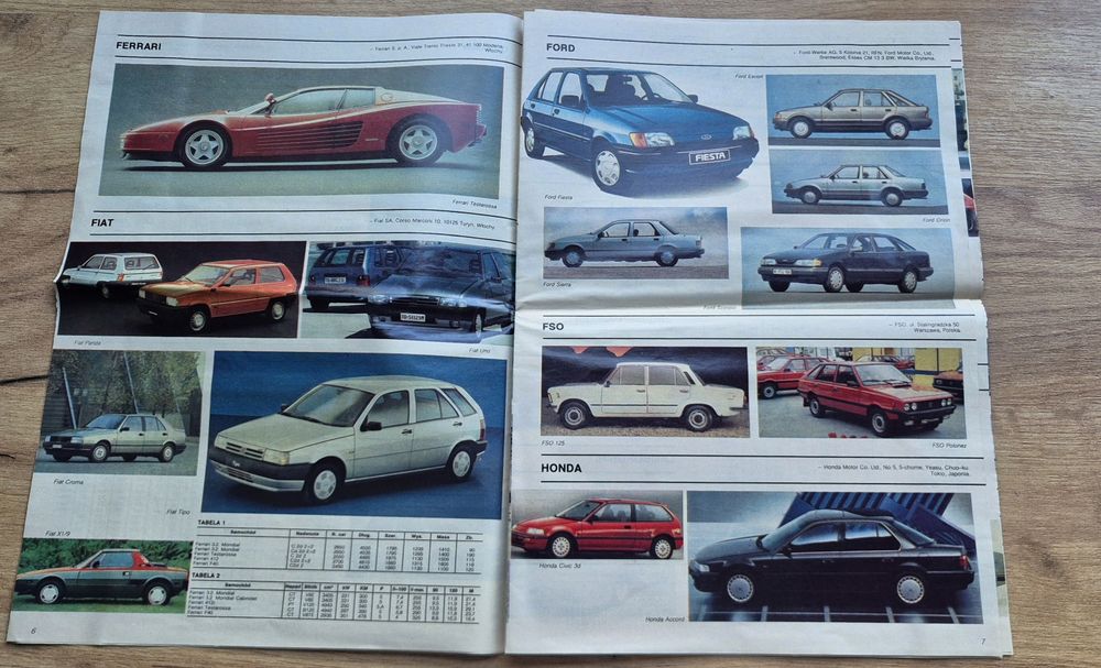 Katalog motoryzacyjny PRL 1989 Alfa Romeo broszura Motor auta