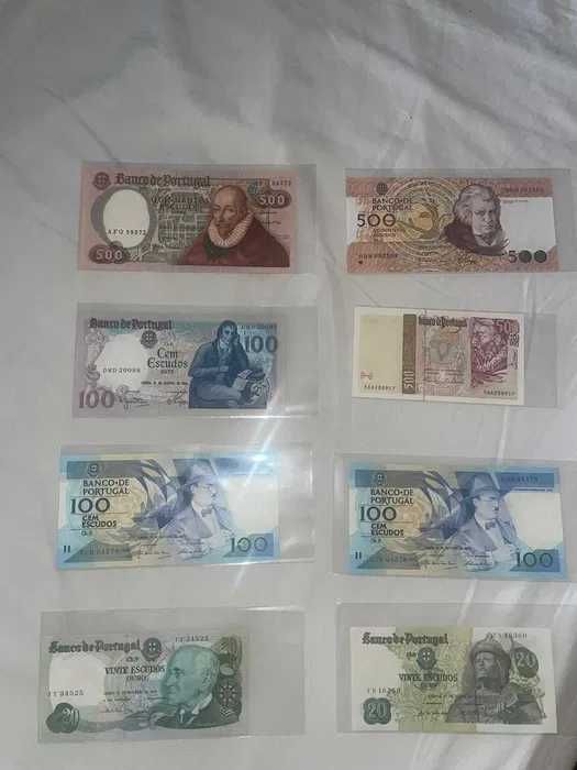7 notas portuguesas,nunca circuladas