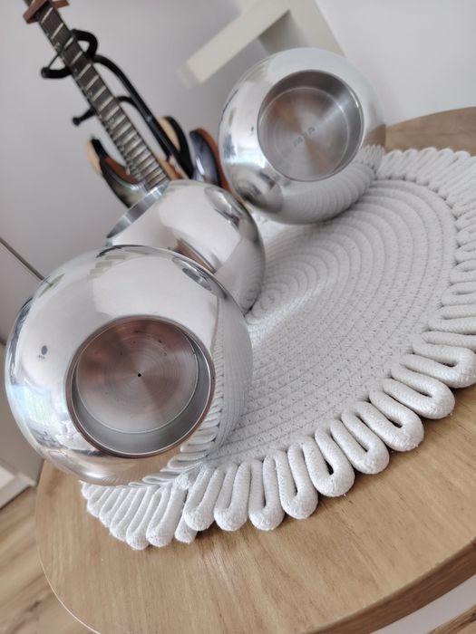 Świeczniki aluminiowe Ikea 3 szt.