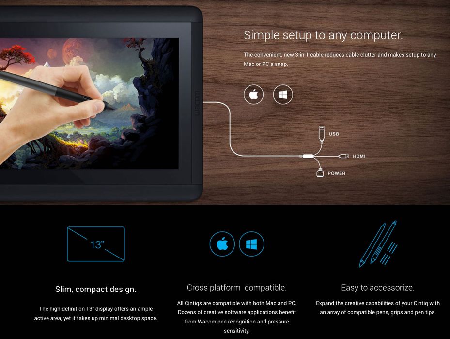 Wacom Cintiq 13HD DTK-1300