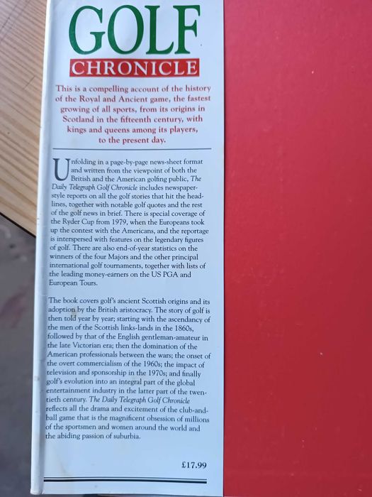 The daily telegraph GOLF Chronicle - Ted Barrett