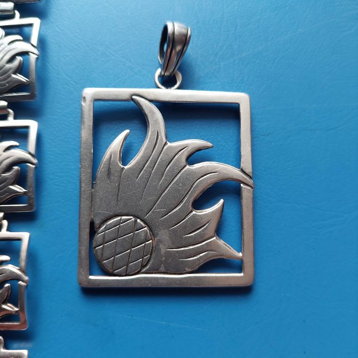 Bransoletka srebrna i wisior