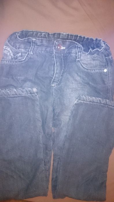 Джинсы теплые на флисе р.164