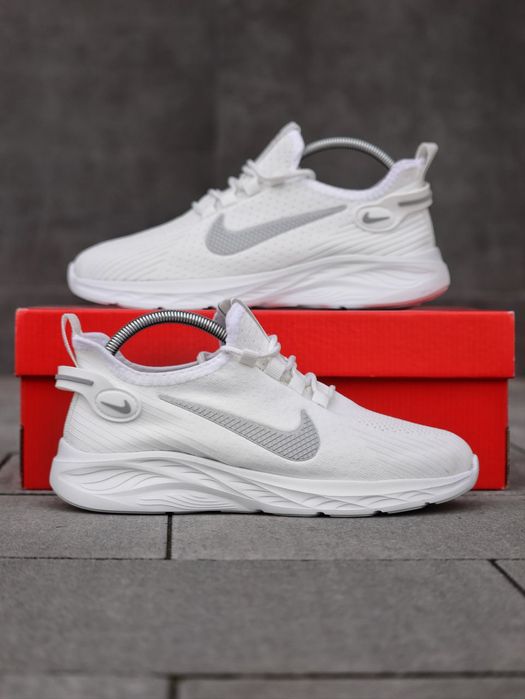 Кросівки Кроссовки Nike Мужские White Grey Серый Белый Сірий Білий Кросовки демісезон