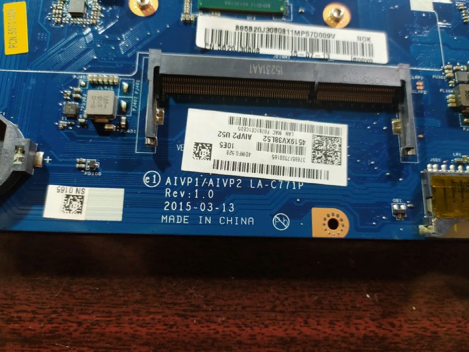 Продам материнскую плату Lenovo IdeaPad 100-15IBY LA-C771P
