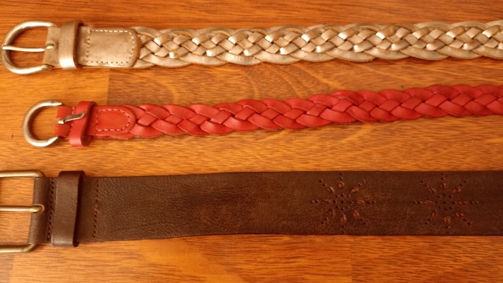 Cintos em pele senhora Massimo Dutti e outras marcas