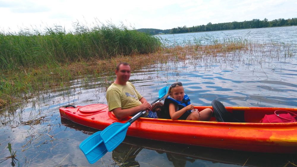 Domek nad jeziorem Głuszyńskim z plac.zabaw,pomostem,kajakami,r.wodnym
