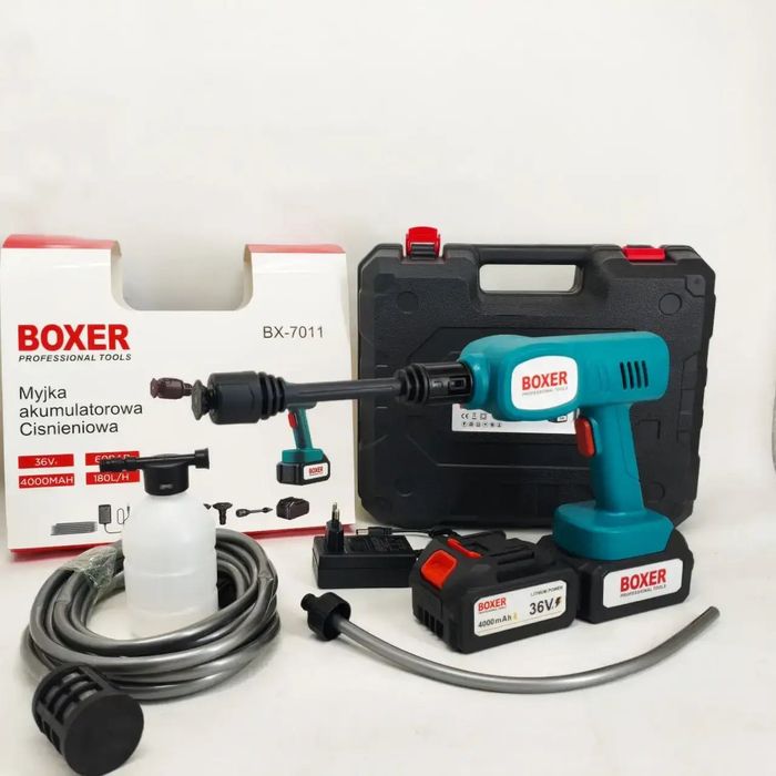 Мийка автомобільна високого тиску акумуляторна BX-7011 Boxer З 2 АКБ 36 Вольт 4000 mAh