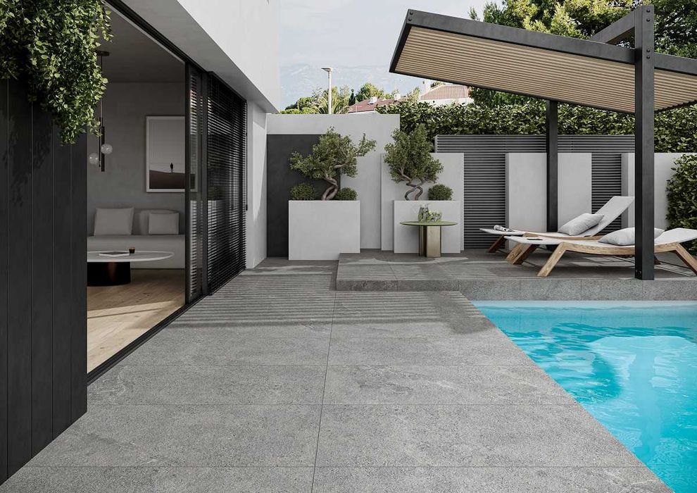 Płyta tarasowa 20mm ZAMIAST kostki brukowej AUTHORITY GRAPHITE 60x60