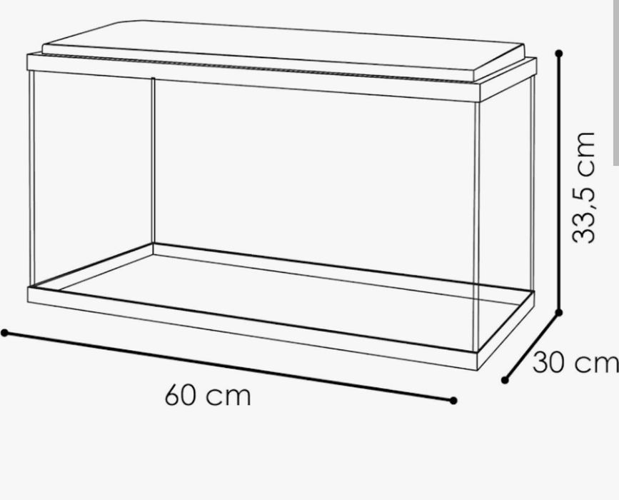 Aquario Ciano 60 litros