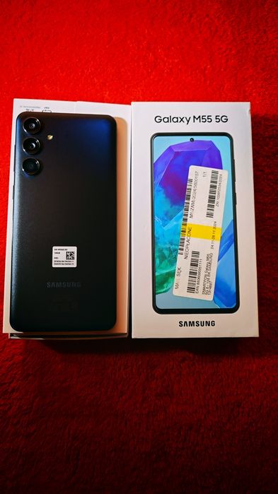 Smartfon Samsung M55 5G 6,7" Snapdragon 7gen1 120Hz karta SD stereo D. Atmos 45W st.jak Nowy