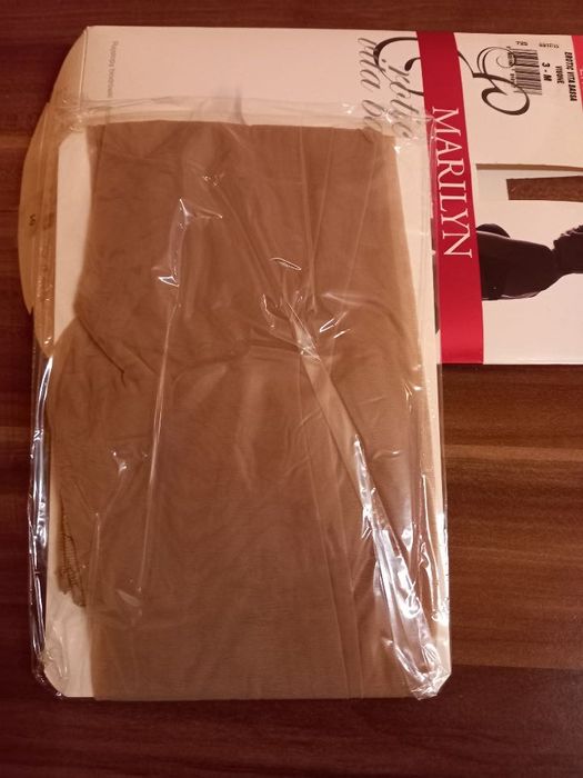 Rajstopy biodrówki, z koronką, cieliste, r. 3(M), 30DEN, Marilyn